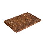 Stolf Wood Chopping Board - Inverted Teak Wooden Kitchen Cutting Boards - Thick Large Butcher Block for Food Prep, (58 x 38 x 3.2cm)