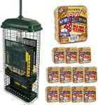 Brome Squirrel Resistant Suet Feeder & Peanut Butter Suet Cakes