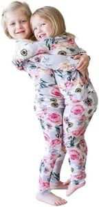 Posh Peanut Baby Pajamas Set - Toddler Sleepers Little Girl Clothes - Kids Two Piece PJ - Soft Viscose from Bamboo (French Gray, 0-3 Months)