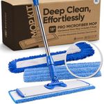 18" Professional Microfiber Mop | Stainless Steel Handle | 3 Premium Mop Pads + 2 Free Microfiber Cloths