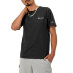 Champion Men's T-Shirt, Classic Cotton Tee, Crewneck Tee, Men's Mid-Weight T-Shirt, Script Logo, Black Small Script, Medium