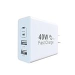 40W 4-Port USB C Charger Block Wall