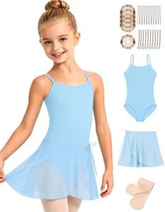 Sanmsoner Girls Ballet Leotard with Dance Skirt Tights(ZH269008-25-M)