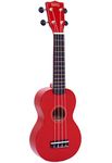 Mahalo Ukuleles MK1-TRD Kahiko Series Soprano Ukulele, Transparent Red