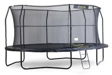 Jumpking 8ft x 11.5ft / 10ft x 15ft / 14ft x 17ft Oval Trampoline With Safety Enclosure Net & Ladder - JumpPod ❘ Outdoor Trampoline For Adults & Kids, Great For Fun | Revolutionary POD™ Connector