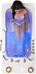 Ella Capri 30"x52" Acrylic Air and Hydro Massage Walk-In Bathtub with Right Outward Swing Door, 5 Piece Fast Fill Faucet, 2" Dual Drain