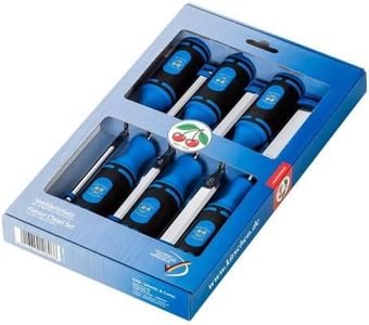 Kirschen 1118000 Number 1118 Firmer Chisel Set with 2-Component Handles - Multi-Colour (6-Piece)