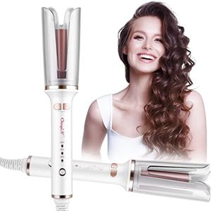 CkeyiN Rizador de Pelo Automático, Rizador Pelo, Rizador Portátil, Barril de Cerámica de Calentamiento Rápido con 3 Ajustes de Temperatura,Rizador Inteligente, Rizadores Para Cabello Medio y Largo