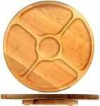 COLLECTOR Turning Board Split Plate Round Wood Turner Serving Snack Ash Wood 33 cm