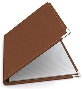 Executive Notebook Portfolio, VIP Faux-Leather Padfolio for Women and Men, includes 8.5-by-11-Inch Writing Pad, Tan