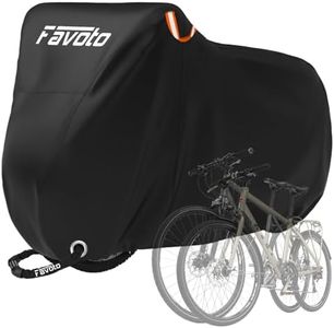 Favoto Bike Cover Waterproof Outdoor - Bicycle Cover for 2 Bikes XXL Sun Rain Dust Wind Protection for Outside Storage Bike Tarp for Mountain Road Bike/Ebike