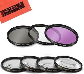 52MM 7PC Filter Set for NIKKOR AF-S DX 35mm f/1.8G Lens, Z 40mm f/2, Canon EOS R10 with 18-45mm, EF-S 24mm f/2.8 Lens - Includes 3 PC Filter Kit (UV-CPL-FLD) and 4PC Close Up Filter Set (+1+2+4+10)