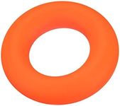 uxcell Hand Grip Strengthener, 2.76" 50 Lbs Silicone Rings Fingers Forearms Exercise Grip Trainer for Rock Climbing Athletes Workout, Orange