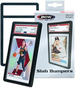 BCW Graded Card Slab Bumpers - Black - 6 Pack - for Standard PSA Slab Case | Silicone Case for Graded Slabs | Easy Grip and Edge Protection | Graded Card Protector