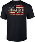 Trenz Shirt Company FJB F Joe Biden Men's Funny Political Humor Conservative Republican Short Sleeve Graphic T-Shirt, Black, Large