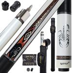 CUEELF Pool Cue Stick,Billiard Cue Sticks with Hard Case Low Deflection Shaft Professional Billiard Pool Cues Sticks 19.5-21 oz cue Stick