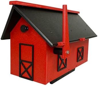 Amish Made Recycled Plastic Mailbox, Black and Red, by Prime Retreat