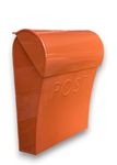 NACH Vicki Terracotta Brown Mailbox, Wall Mount Mailboxes for Outside, Weather Resistant Metal Mailbox, Maximum Rust Protection, 11x4.5x12.5 in, MB-7301