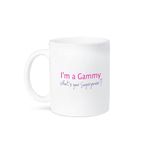 3dRose Im a Gammy Whats your Superpower Hot Pink Funny Gift for Grandma Ceramic 11 oz Mug, Ceramic, Pink, 10.16 x 7.62 x 9.52 cm