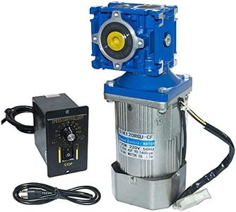 Bemonoc 120W 110V 50/60HZ Low RPM 18rpm High Torque AC Worm Gear Reducer Motor with Speed Controller CW CCW Reducer Ratio 1:80 Output Shaft Diameter 14mm