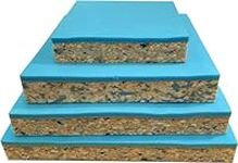 TOP STYLE COLLECTION High Density Ultra Firm Recon Foam With High Density Bonded Blue Square Upholstery Foam For Seat Cushion Bar Seats Layer Pads 2.5 Inch Thick Cut To Size (18" x 18")