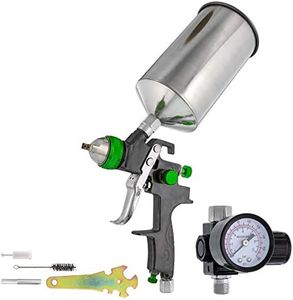 TCP Global Brand Professional New 2.5mm Hvlp Spray Gun-auto Paint Primer-Metal Flake with Air Regulator