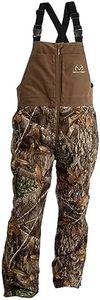 Realtree Men's Edge/Timber Camo Hunting Insulated Waterproof Windproof Breathable Midweight Super Warm Bibs Coveralls (Large, Classic, Edge Camo)