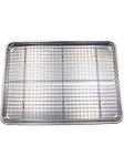 Checkered Chef Baking Sheet and Cooling Rack Set - 13 X 18 Inch Aluminum Cookie Sheet Tray w/ Stainless Steel Rack - Heavy Duty, Oven Pans, and Wire Rack for Cooking - 1 Pack