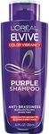 L'Oreal Paris Elvive Color Vibrancy Anti-Brassiness Purple Shampoo for Color Treated Hair, neutralizes Yellow & Orange Tones, Highlighted Brunette, Blonde & Grey Hair, 6.7 Fl. Oz