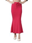 TWIN BIRDS Super Soft Viscose Elastane Fabric Rose Syrup Coloured Saree Midi Skirt/Saree Shaper/Saree Shapewear for Women - (Medium)