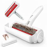 Portable Pet Hair Remover Roller for Dogs & Cats – Reusable Fur Remover Brush for Furniture, Clothes, Sofas, Car Seats & Beds | Easy-to-Clean, Eco-Friendly, No Sticky Tapes Needed (Red)