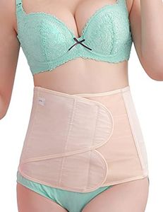 Picotee Women Postpartum Belly Wrap Band Maternity Recovery Support Waist Belt (Nude M)