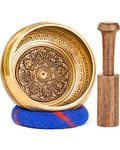 Hihealer Tibetan Singing Bowls Set 100% Nepal Handmade Large Sound Bowl with Instructions, Mallet, Cushion, Gift Box; Meditation, Yoga, Chakra Healing, Self Care Gifts for Women Men