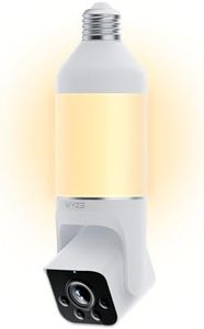 WYZE Bulb Cam Security Camera, 2K HD Outdoor Light Bulb Camera, Color Night Vision, Dimmable LED Bulb, Motion Detection, Siren Alarm, Works w/Alexa/Google Assistant. Free Expert Support