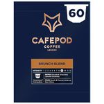 CafePod Coffee Pods Nespresso Compatible Brunch Blend 60 Aluminium Capsules