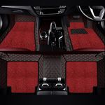 AutoZing 7D Premium Custom Fitted Car Mats for BMW X7 2020 - Black Red