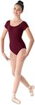 Bloch Mirella Women's Princess Seam Cap Sleeve Dance Leotard Burgundy Medium