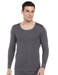 Amazon Brand - Symbol Men's Full Sleeve Thermal Top | Winter Wear | Body Warmer Vest (SYM-M-A24-THV-2000_Dark Grey_XL)