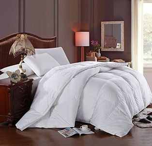 Royal Hotel Bedding Down Comforter Light Hypoallergenic Oversized King Size Down Comforter Duvet Insert, 600 Fill Power 100% Cotton Shell Down Proof Insert Comforter with Corner tabs