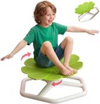 KYZDZQ Spinning Chair for Autistic Kids,Sensory Swivel Chair, 220LBS Weight Capacity, Sensory Toy for ADHD & Autism 3-6 Years Children,Training Body Coordination, Metal Base Non-Slip Design (Green)