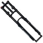 DFNBVDRR DH Mountain Bike Suspension Fork 26/27.5/29'' MTB Air Fork Travel 160mm 1-1/8 Straight Double Crown Fork Rebound Adjustable Manual Lockout QR 9MM (Color : NO damping, Size : 29in)