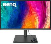 BenQ PD2706U 27inch(68cm) IPS HDR 4K Monitor,99% REC709 & sRGB,95% P3,Pantone Skintone Validated,Calman Verified,CAD/CAM & Animation Mode,KVM,Auto Pivot,PIP/PBP,USB Hub,HDMI,DP,USB-C(PD90W)(Dark Gray)