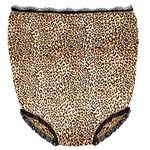 Oversize Granny Panties Plus Size Funny Joke Gag Gifts LOL Prank For Party Funny Style Underwear, Leopard, One Size