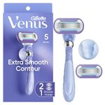 Gillette Venus Swirl Women's Razor Handle with 1 Razor, 2 Cartridge, Purple, Womens Razors / Blades