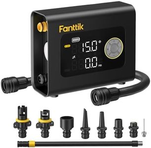 Fanttik X9 Cross Electric Pump, Ultra-Fast Inflation for Car, Portable Air Pump with Precise Digital Pressure and LCD Display for Car, Motorcycle, Bike, Ball