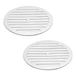 Ruhe® Classic Round Floor Drain Set of 1 | Premium Stainless Steel Floor Drain | 4 Inches - Silver