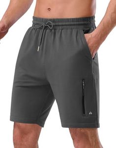 Pioneer Camp Sweat Shorts for Men 7" Inseam Cotton Athletic Casual Shorts with 4 Pockets for Gym Workout Lounge Summer Shorts(Dark Grey,XL)