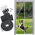 Fiberglass Mesh Magnetic Screen Door – Heavy Duty Self-Closing Hanging Door Net Screen with Magnet Closures – Available in 5 Colors and Many Sizes – Magnetic Door Screen by Sentry Screens