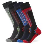 FM London Unisex (4-pack) Thermal Ski For Mens And Women Knee - High Socks, Multicoloured (Assorted), 6-11 UK