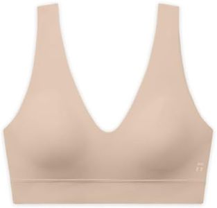 Tommy John Women's Everyday Comfort V-Neck Bralette, Single, Black, Small